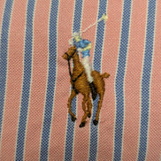 Chemise Polo Ralph Lauren Shirt Yarmouth L XL Oxford Rayée Rose Bleu Button Down