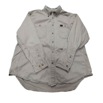 Chemise Wrangler RIGGS beige crème taille XL uni manches longues
