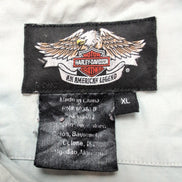Chemise Harley Davidson XL Grise Logo Dos Vintage manches courtes