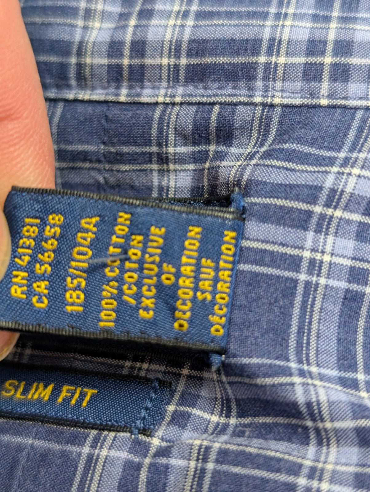 CHEMISE POLO Ralph Lauren homme XL Slim Fit Bleu Blanc SANS LOGO 💙