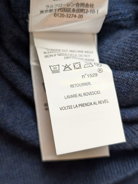 Pull Polo Ralph Lauren Neuf avec Étiquette - 100% Laine Mérinos - Taille XS