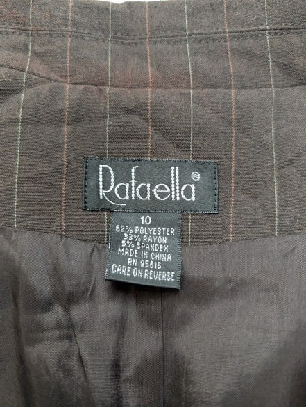 Veste Blazer Rafaella femme marron à rayures taille M 10