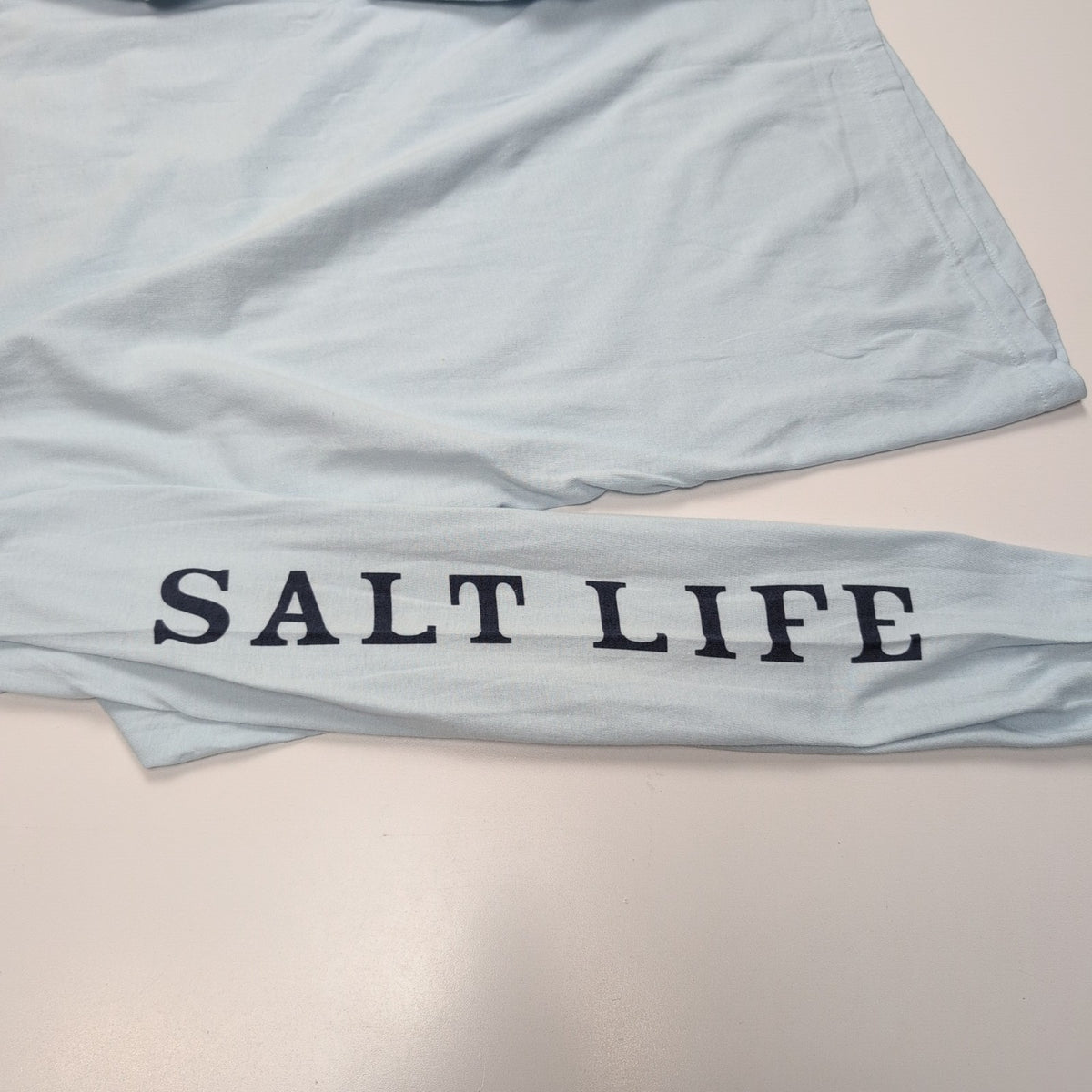 T-shirt Salt Life Bleu Clair Manches Longues Coton Taille L Surf Neuf étiquette