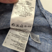 Chemise Brooks Brothers XL 100% Lin Bleu Motifs Manches courtes Poche