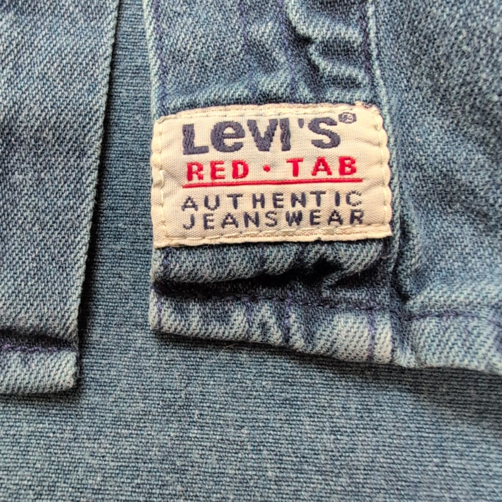 Chemise Levi's Vintage Denim Bleu Foncé 2 poches Red Tab Taille L (Coupe XXL)