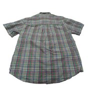 Chemise CHAPS verte à carreaux manches courtes taille L #105e