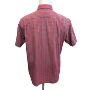 Chemise US Polo Assn rouge carreaux poche logo jaune manches courtes M