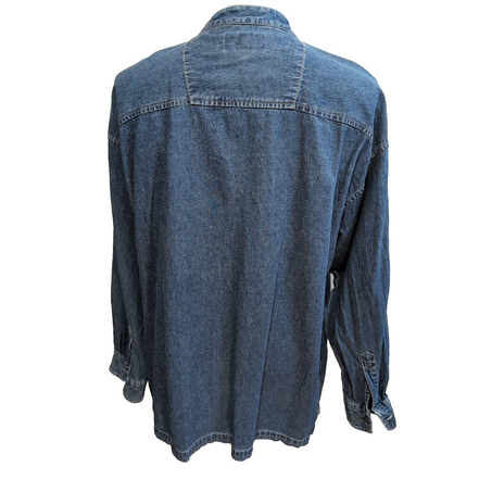 Chemise Arizona XL XXL Jean Bleu Denim 100% Coton Col Officier manches longues