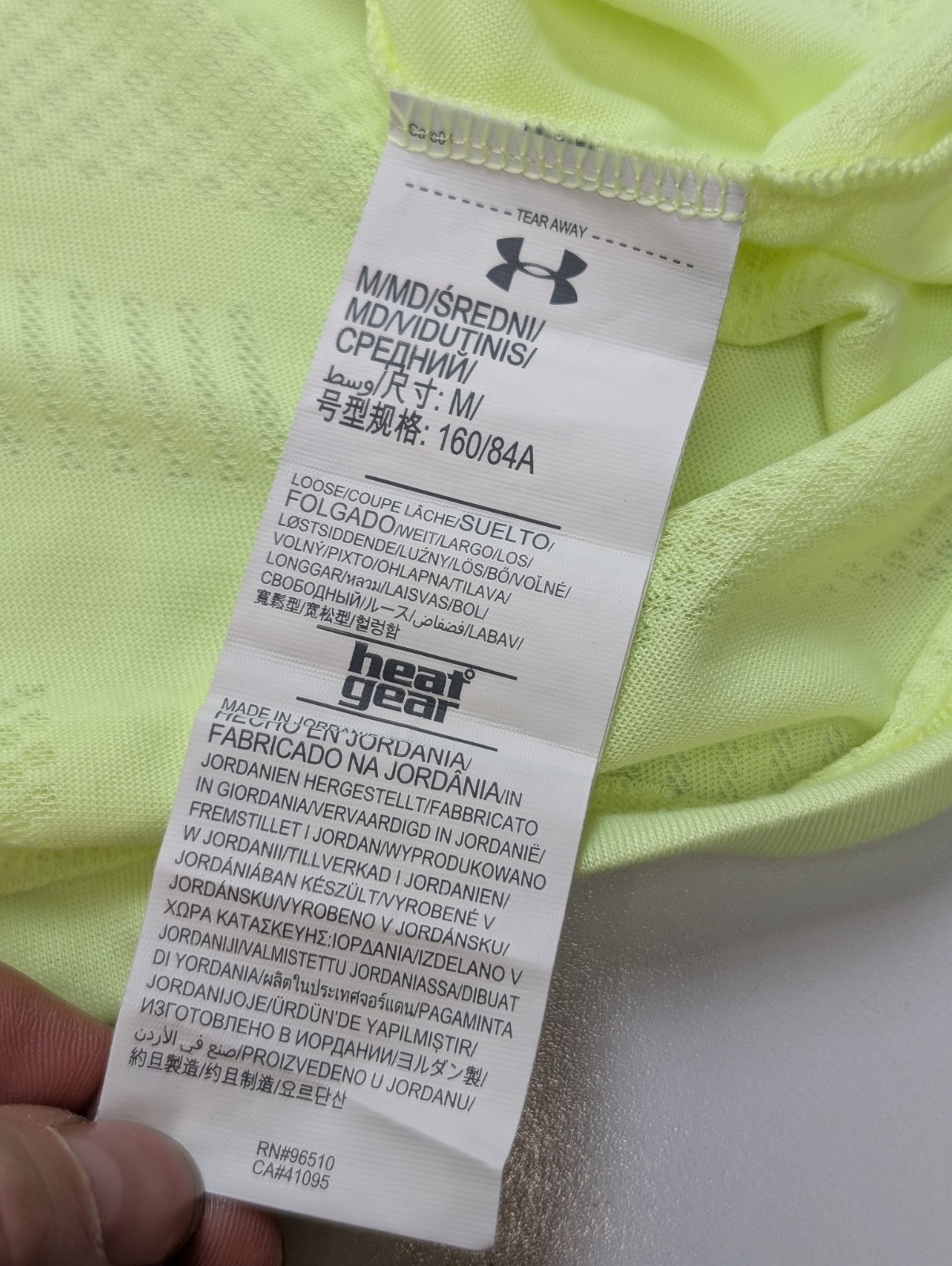 T-shirt de Sport Under Armour HeatGear Jaune Fluo Femme Taille M
