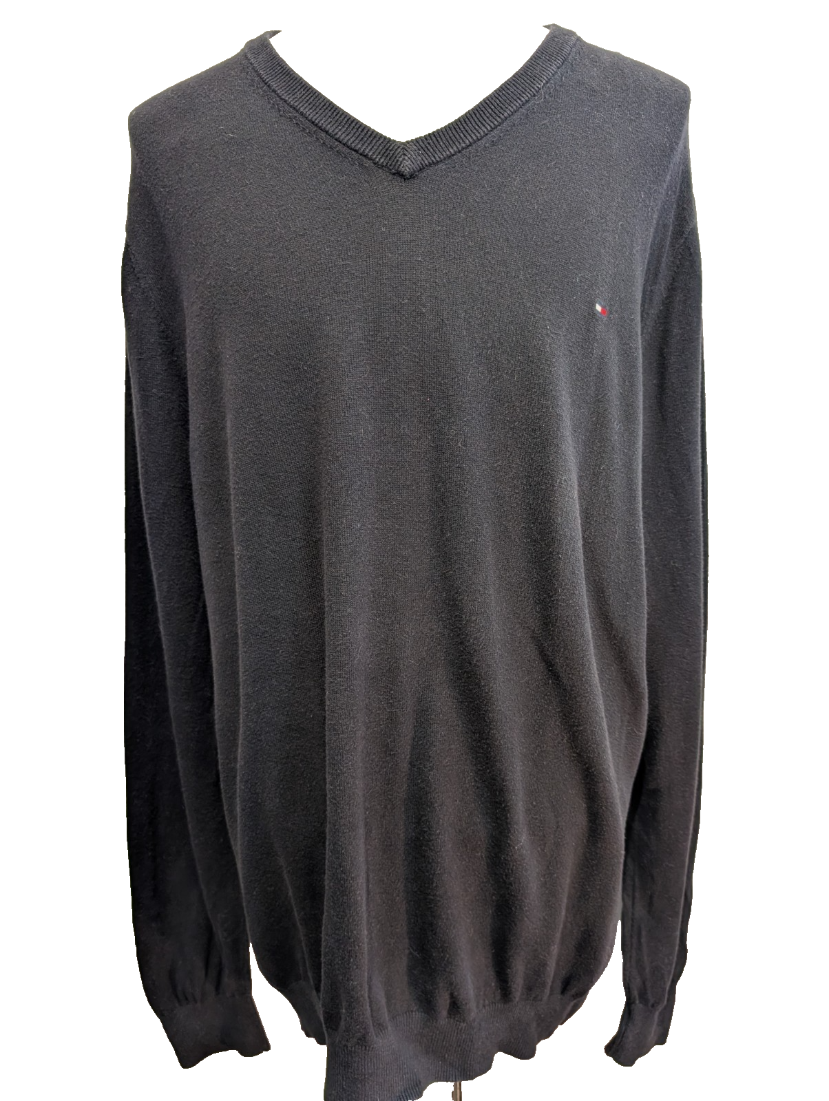 Pull Tommy Hilfiger Homme Col V Noir - Taille 3XL (XXL TG)