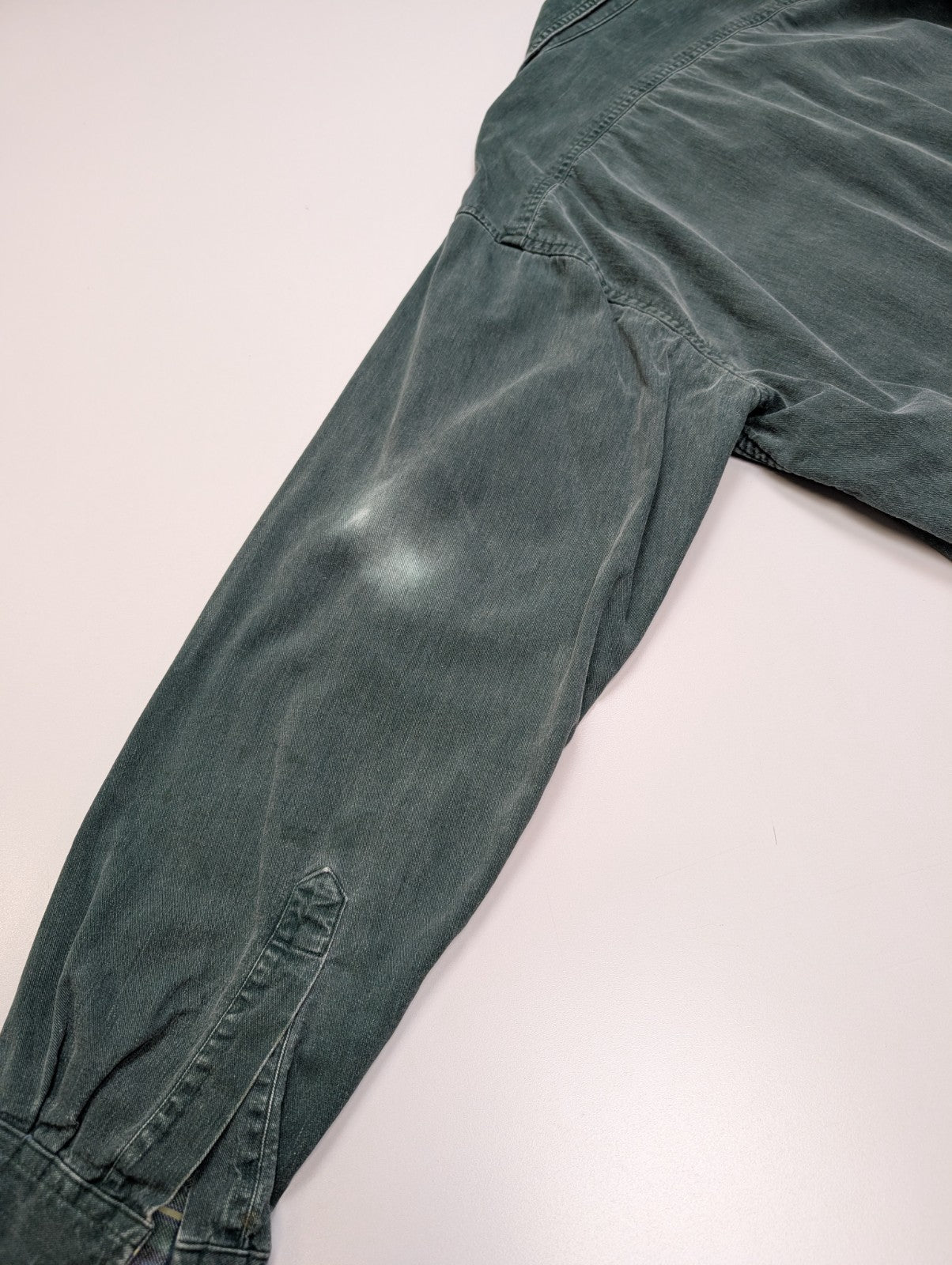 Chemise Surchemise L.L.Bean T.L Doublée Flanelle Toile/Jean Vert Vtg