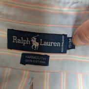 Chemise Polo Ralph Lauren Shirt Yarmouth XL XXL Oxford Rayée Rose Bleu
