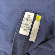Chemise Carhartt 2XL Tall Relaxed Fit Bleu Marine 2 Poches Zip manches courtes