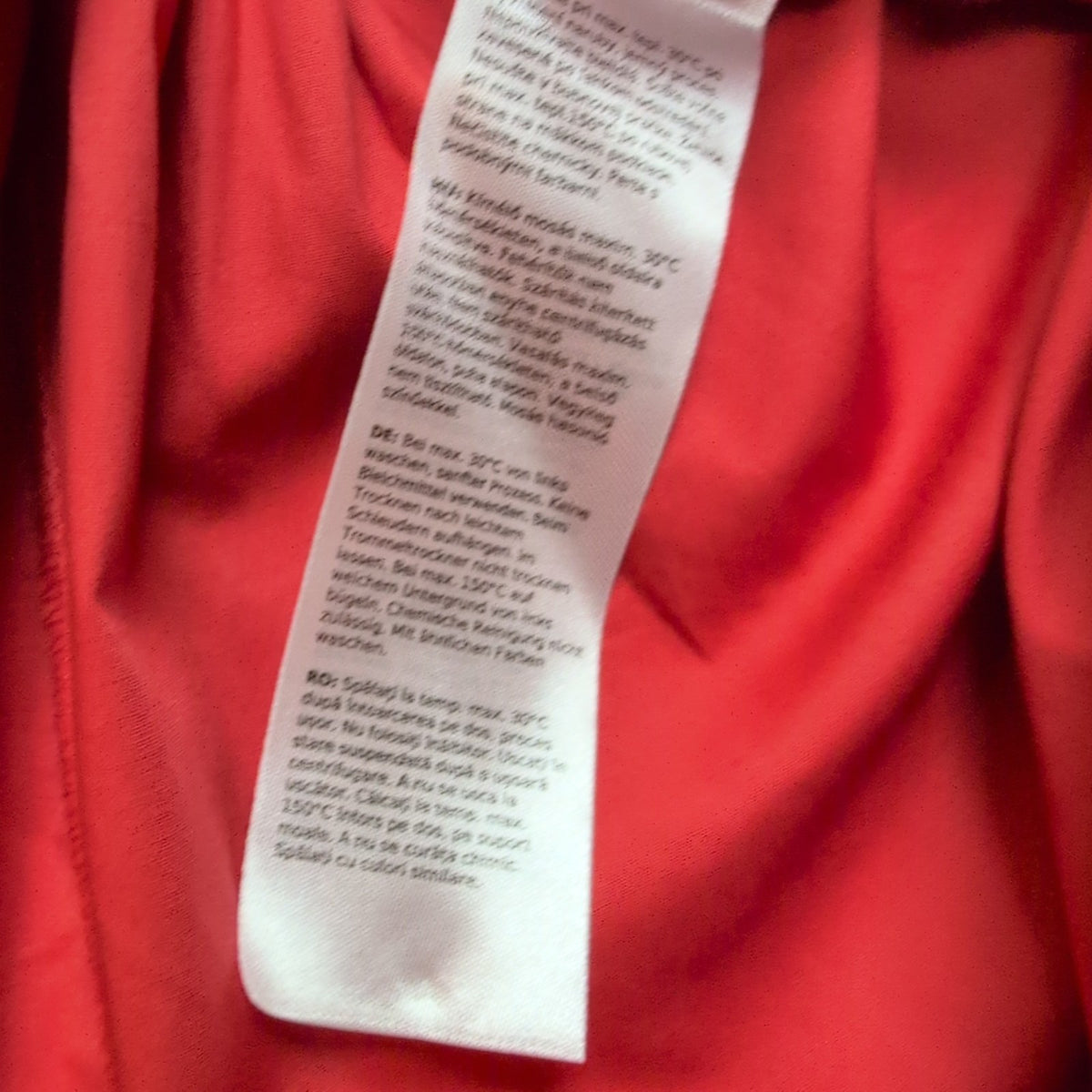 Robe TATUUM Lanola T38 Rouge Pâle Coton Manches Longues Neuve Étiquette