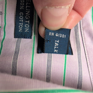 Chemise Ralph Lauren Ellington TALK L Manches Courtes Lilas Rayures Vertes Logo