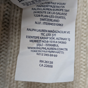 Écharpe Polo Ralph Lauren Sport Vintage XXL 2m Blanc Rouge Marine