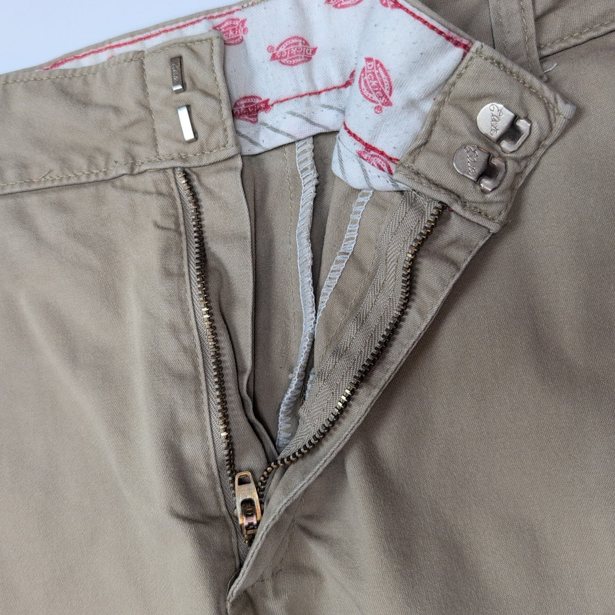 Short Dickies Chino Crème Homme W40 Coupe Droite Très Bon État