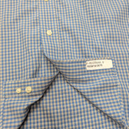 Chemise LL Bean bleu ciel petits carreaux manches longues 1 poche L