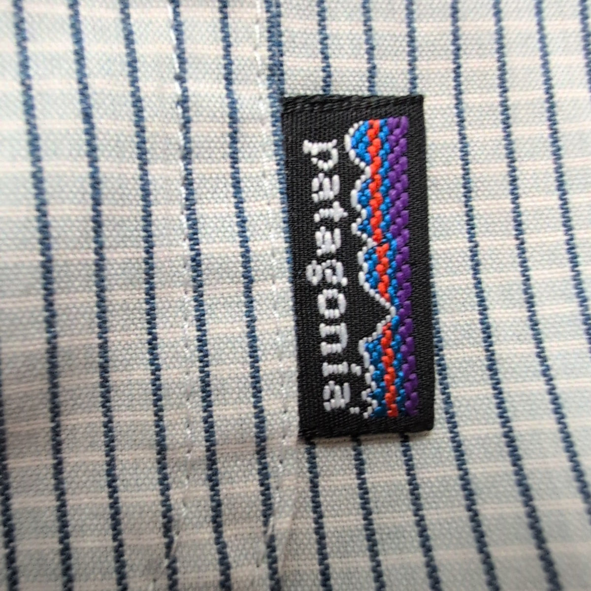 Chemise Patagonia L Bleu Carreaux Manches Courtes Poche Logo Vintage