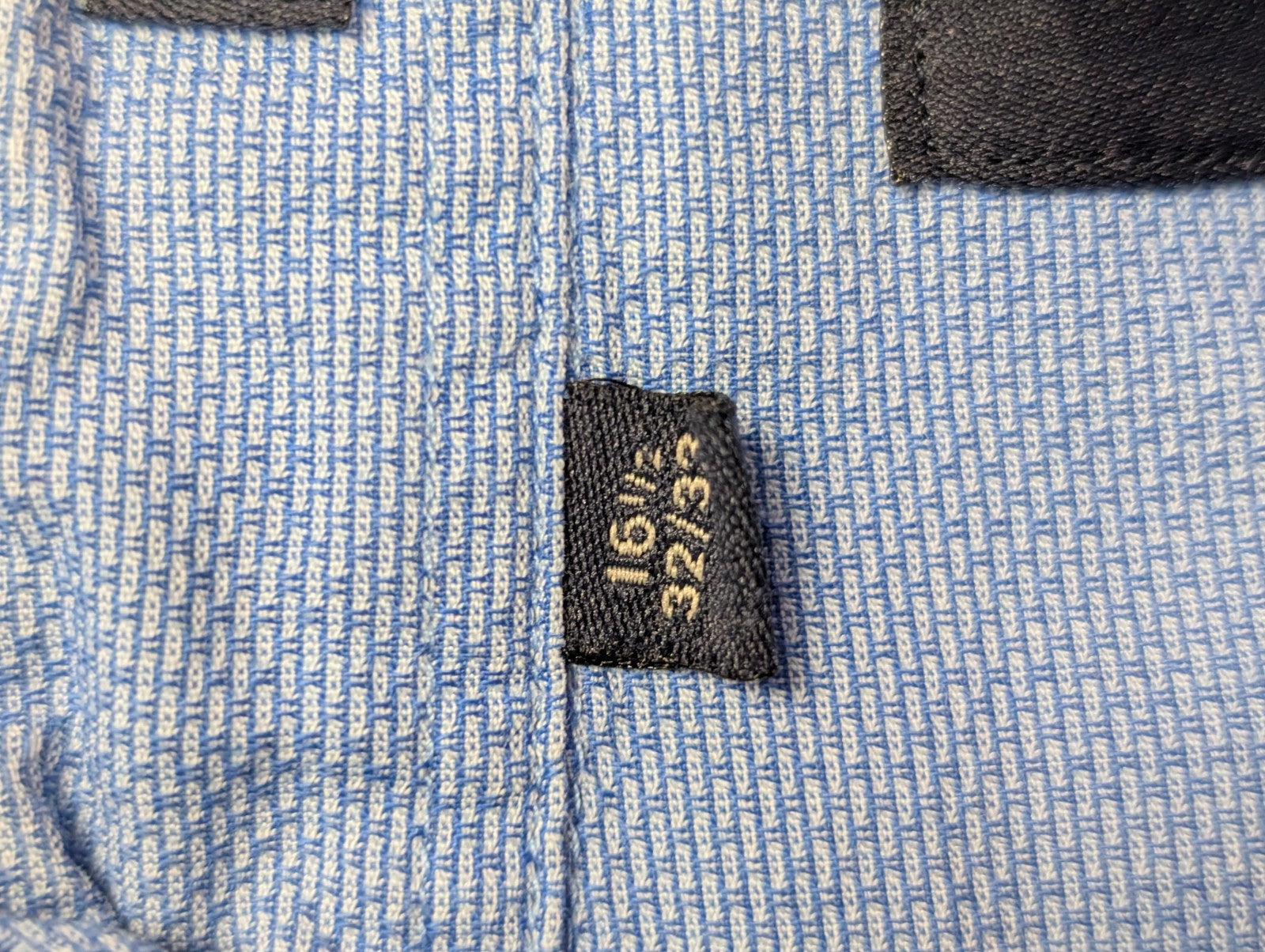 Chemise CHAPS vintage bleu uni logo brodé manches longues homme taille XL