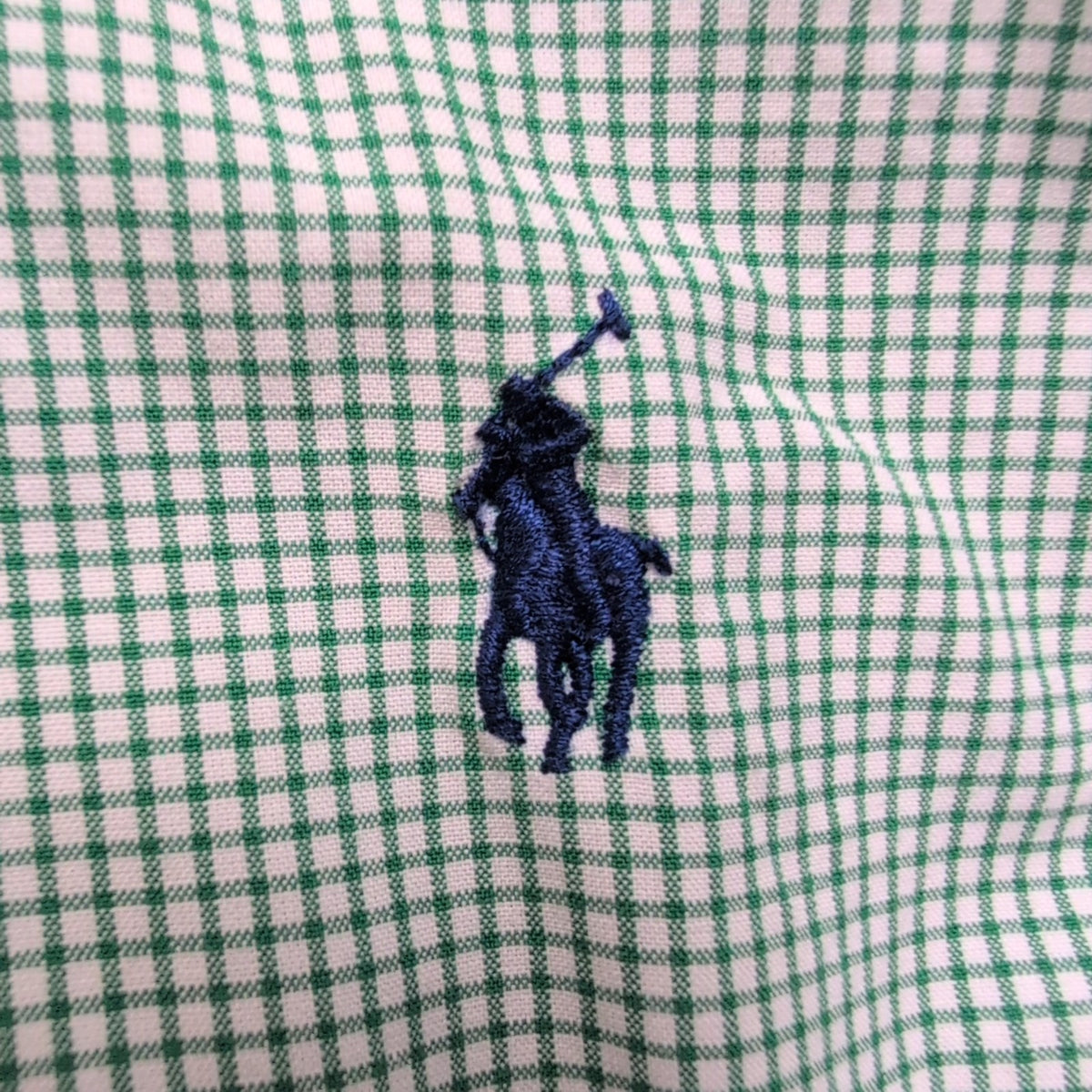 Chemise Ralph Lauren M Verte Carreaux Custom Fit Shirt Button Down Coton