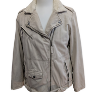 Blouson Veste Levis Homme L Doublé Sherpa Crème Beige Vintage Fermeture Zip