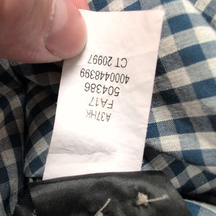 The North Face chemise bleu carreaux une poche taille M coton