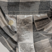 Chemise LEVI'S Western Flanelle à Carreaux Gris et Blanc Manches Longues T.M