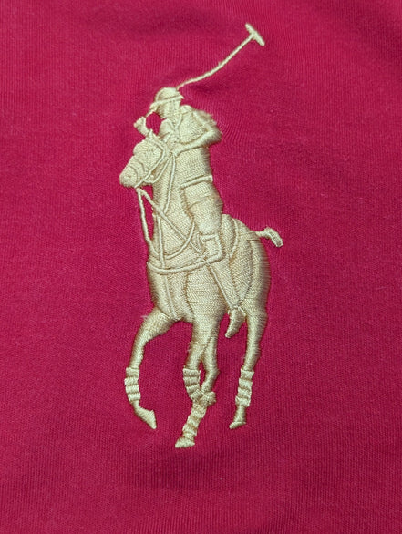 Veste zippée Polo Ralph Lauren M rouge noir Big Pony logo doré n°8