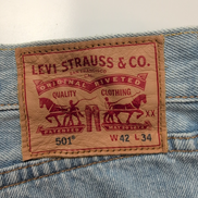 Levi’s 501 Jean Homme W42 L34 Bleu Clair Vintage Pantalon Bouton