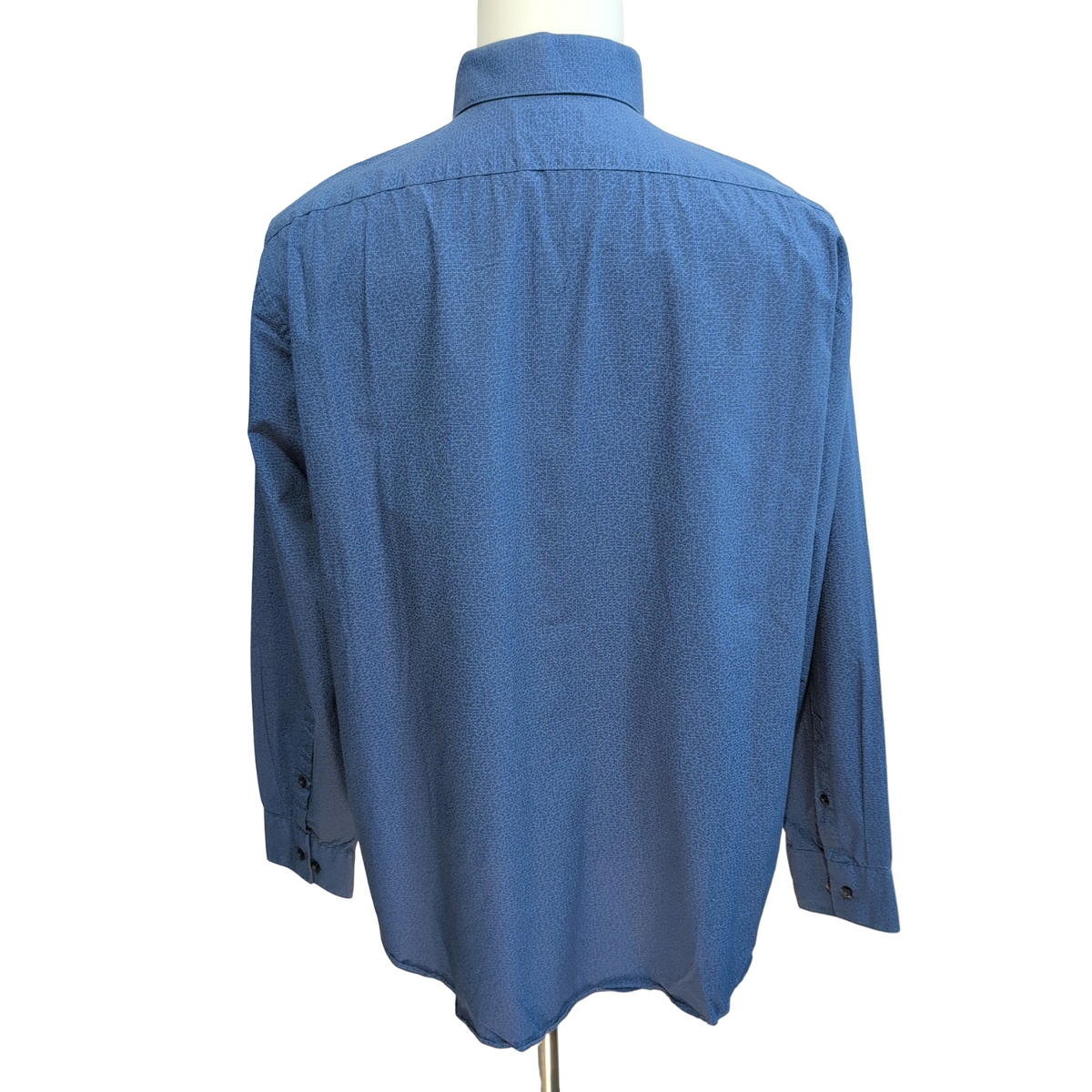 Chemise CALVIN KLEIN Slim Fit XL Bleu Motif Géométrique Stretch Coton