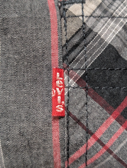 CHEMISE LEVI'S Carreaux Noir Rouge Blanc XXL Homme Coton Sportswear