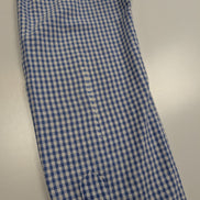 Chemise Polo Ralph Lauren Shirt M Custom Fit Bleu Blanc Gaufrée Sans Logo Button