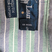 Chemise Ralph Lauren Yarmouth M/L Oxford Rayures Bleu Vert Button Down Shirt