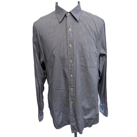 Chemise Polo Ralph Lauren Andrew XL/XXL Bleu Carreaux Pinpoint Oxford