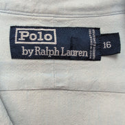 Chemise Jean Polo Ralph Lauren L Vintage Bleu Clair Made in Singapore