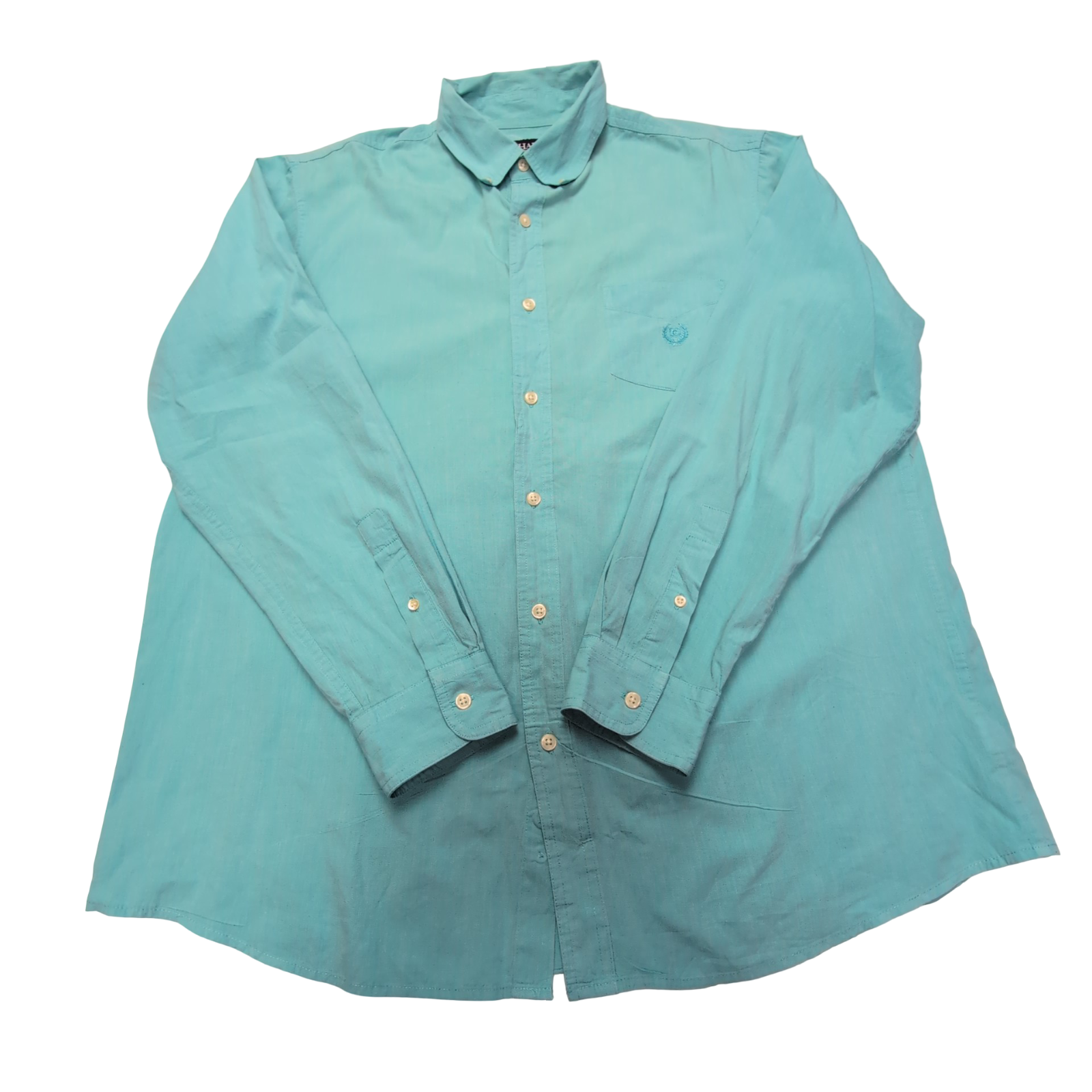 Chemise CHAPS verte unie taille XL #161e