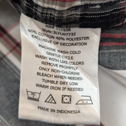 CHEMISE LEVI'S Carreaux Noir Rouge Blanc XXL Homme Coton Sportswear