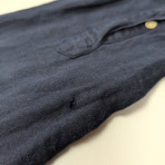 Chemise Lacoste 44 XL 100% Lin Bleu Marine Regular Fit Made in Romania