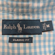 Chemise Ralph Lauren à Petits Carreaux Bleu et Blanc Taille M Classic Fit