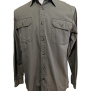 Chemise WRANGLER Vintage Kaki 2 Poches à Rabat Manches LonguesTaille S