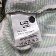 Chemise Femme LIZZI LOU S Verte Motifs Rétro Volants Neuve Étiquette