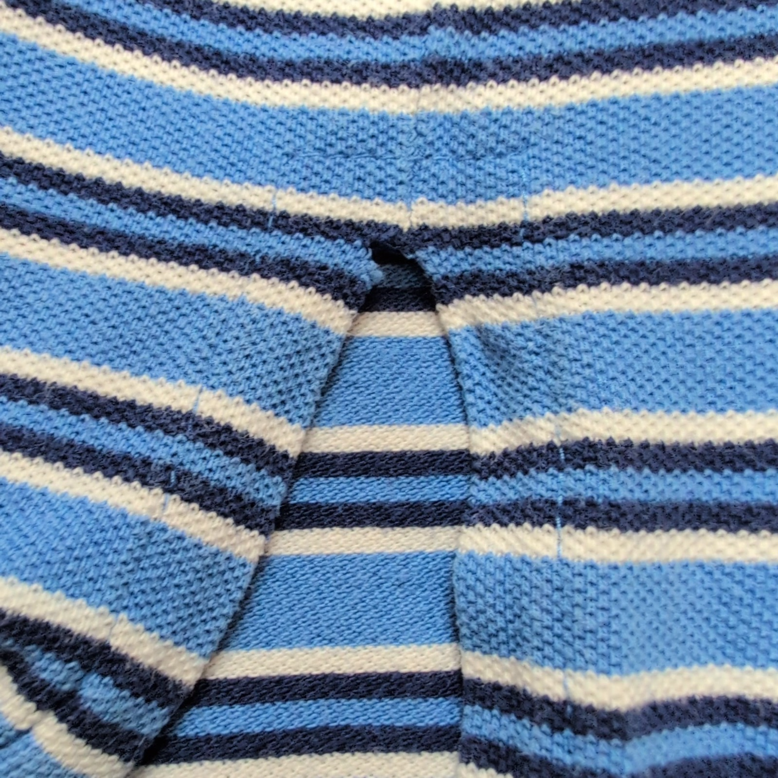 Polo Ralph Lauren Homme XL Bleu Rayures Fines Logo Orange Polo Manches Courtes