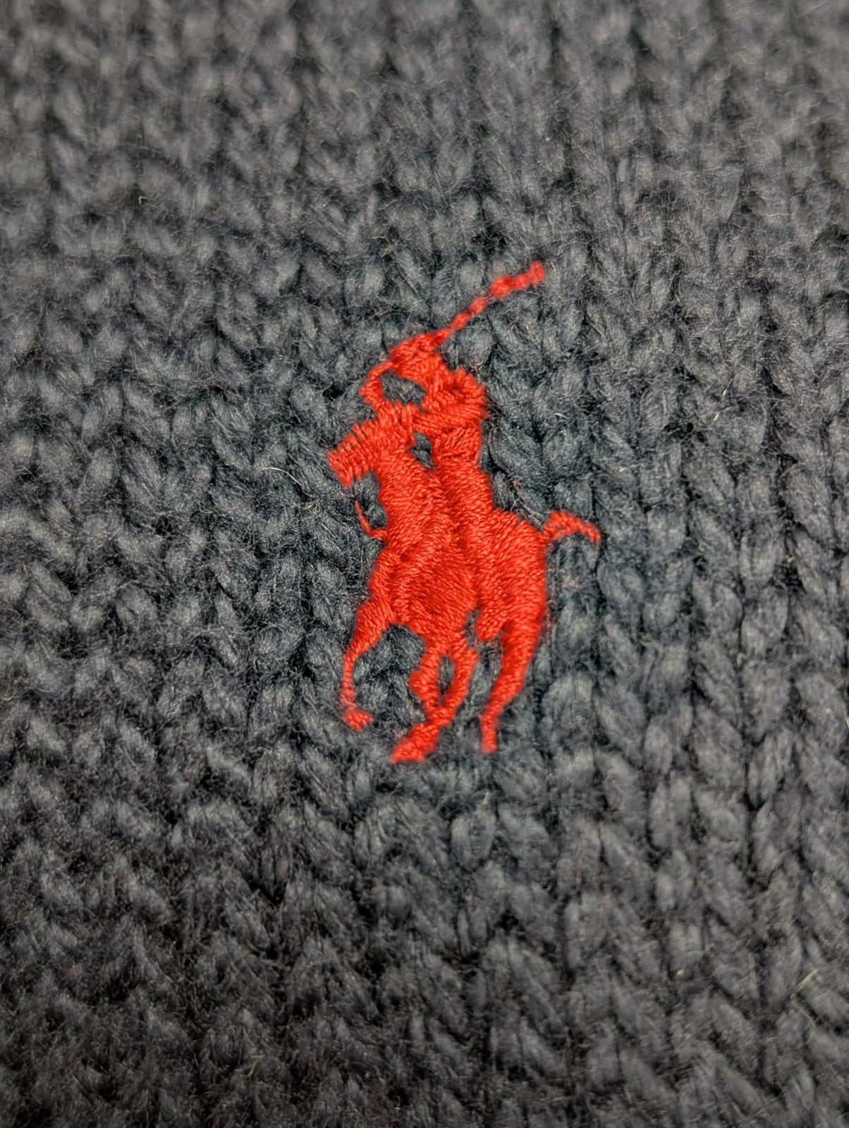 Pull Polo Ralph Lauren Maille Dense Bleu Marine Col Rond - Taille XXL
