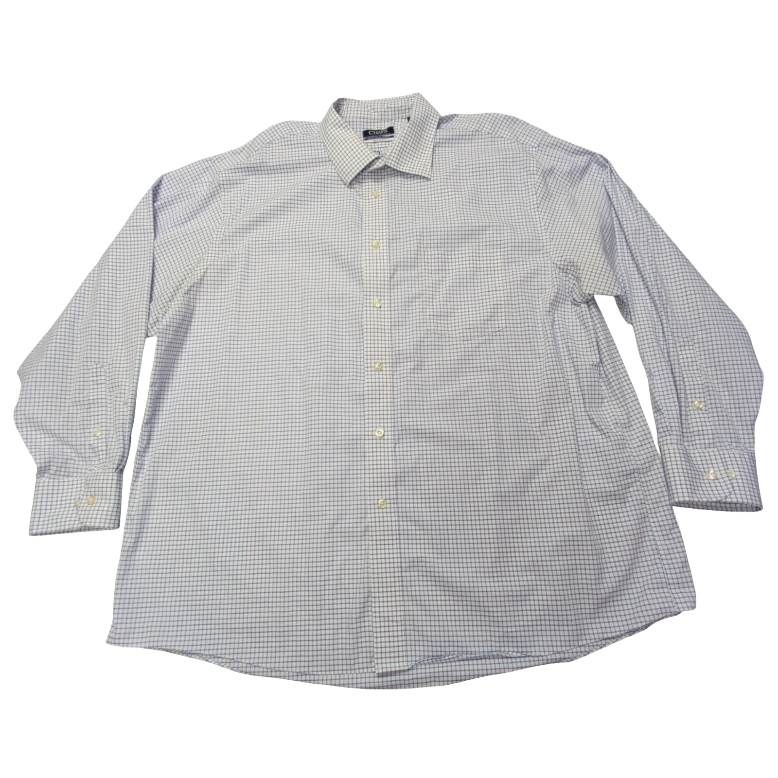 Chemise Chaps blanc bleu lila à carreaux taille XXXL #47e