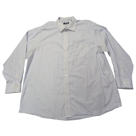 Chemise Chaps blanc bleu lila à carreaux taille XXXL #47e