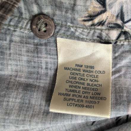 Chemise Hawaïenne Viscose Marron Palmier Feuillage Taille L Manches courtes
