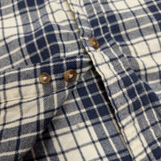 Chemise Flanelle CHAPS L Bûcheron Bleu Blanc 100% Coton |283S