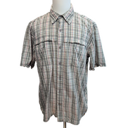 Chemise Carhartt Force XL Kaki Rouge Carreaux Manches courtes 2 Poches