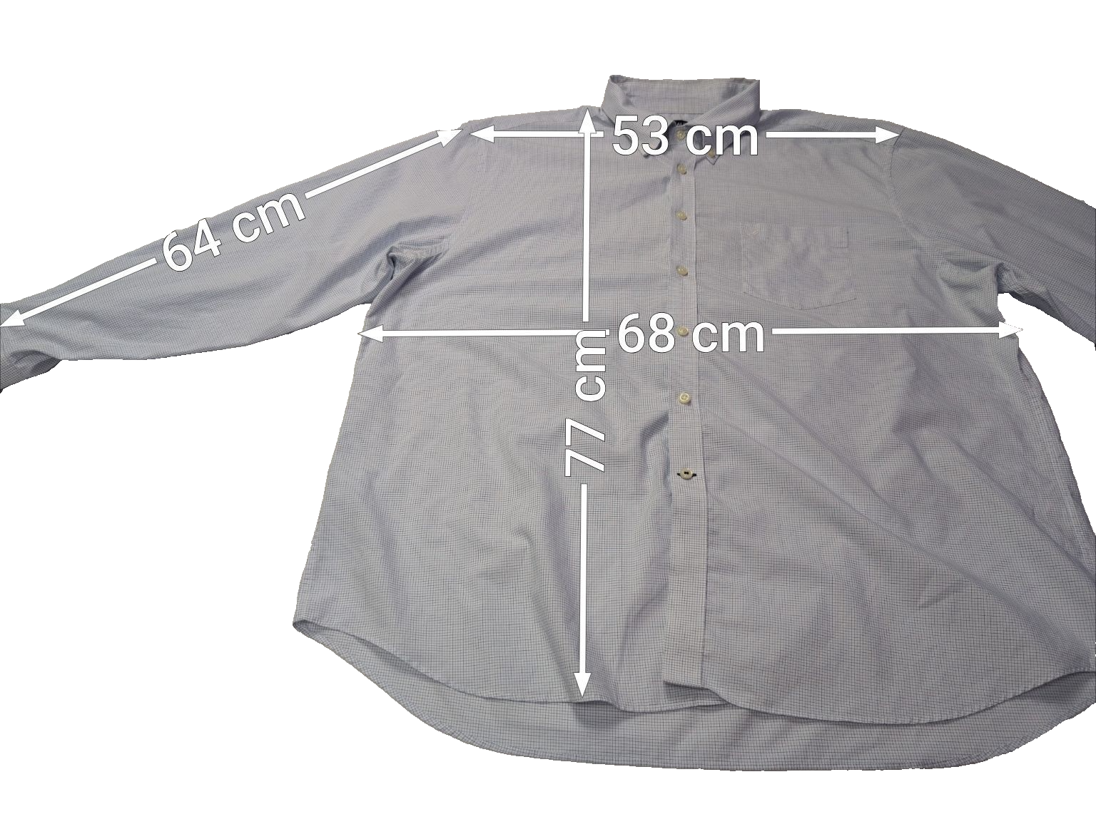 Chemoise Nautica bleu petits carreaux taille XXL #131msch